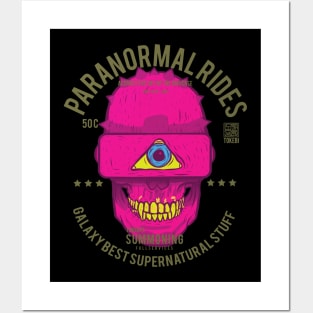 Paranormal Rides One Eyed Skull Posters and Art